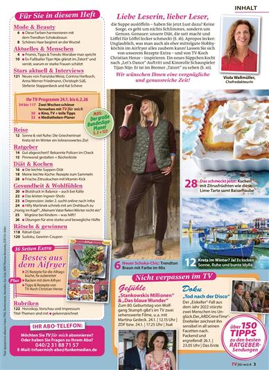 TV für mich Inhaltsverzeichnis