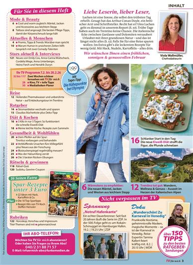 TV für mich Inhaltsverzeichnis