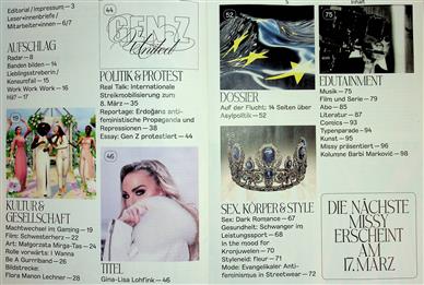 Missy Magazine Inhaltsverzeichnis