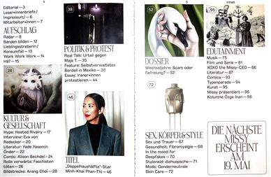 Missy Magazine Inhaltsverzeichnis