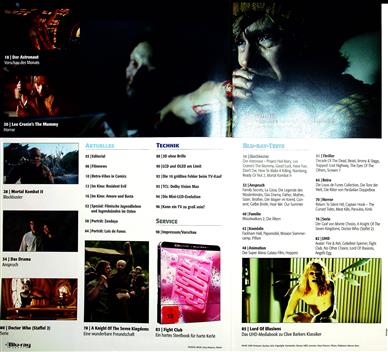Blu-ray Magazin Inhaltsverzeichnis