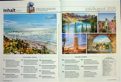 ADAC Reisemagazin Inhaltsverzeichnis