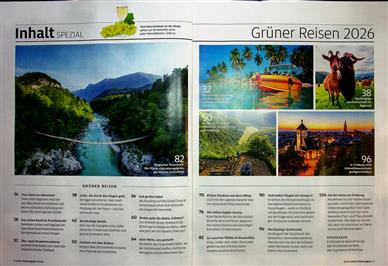 ADAC Reisemagazin Inhaltsverzeichnis