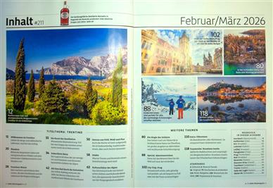 ADAC Reisemagazin Inhaltsverzeichnis