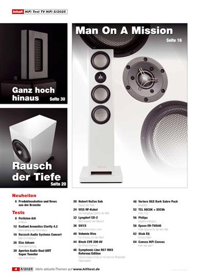 HiFi Test Inhaltsverzeichnis