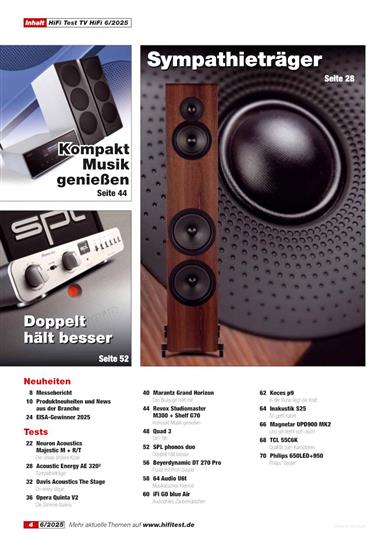 HiFi Test Inhaltsverzeichnis