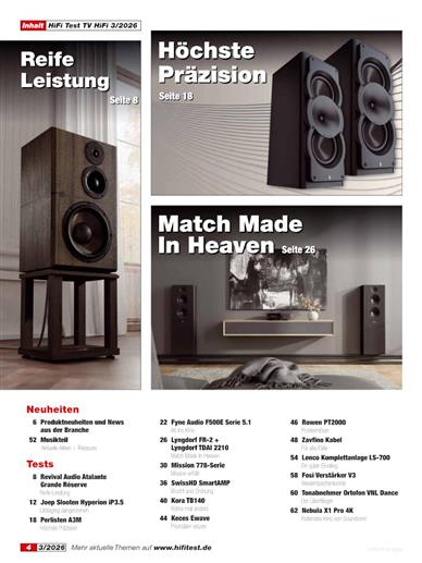 HiFi Test Inhaltsverzeichnis