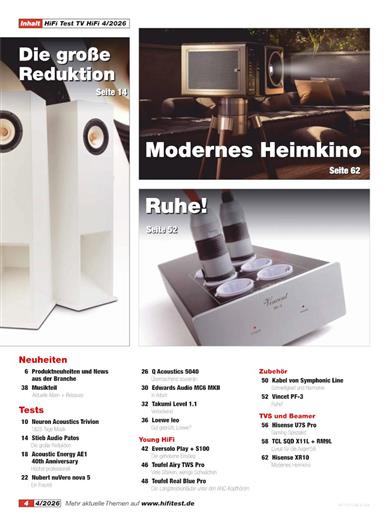 HiFi Test Inhaltsverzeichnis