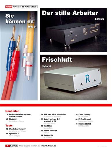 HiFi Test Inhaltsverzeichnis