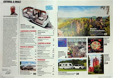 Camping Cars + Caravans Inhaltsverzeichnis