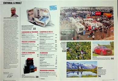 Camping Cars + Caravans Inhaltsverzeichnis