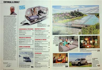 Camping Cars + Caravans Inhaltsverzeichnis