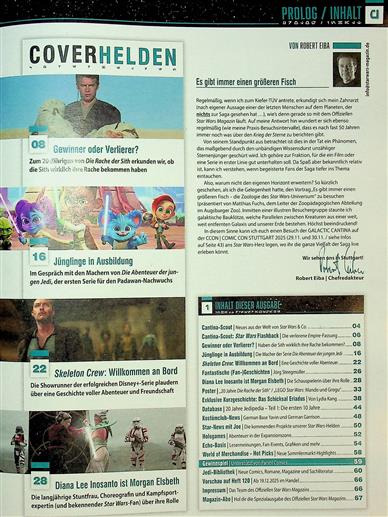 Star Wars das offizielle Magazin Inhaltsverzeichnis