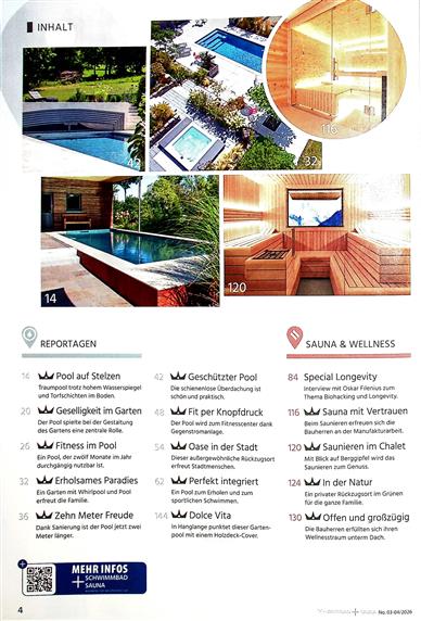 Schwimmbad + Sauna Inhaltsverzeichnis