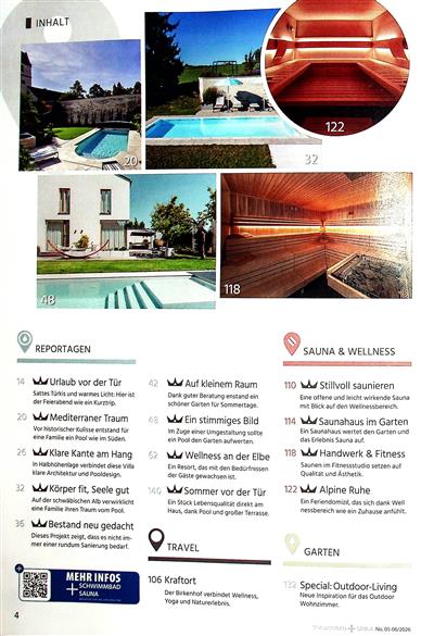 Schwimmbad + Sauna Inhaltsverzeichnis