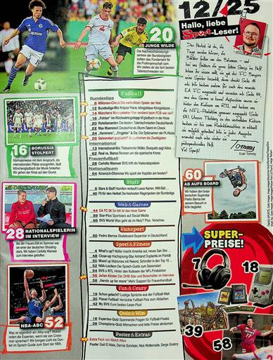 BRAVO Sport Inhaltsverzeichnis