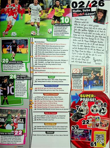 BRAVO Sport Inhaltsverzeichnis