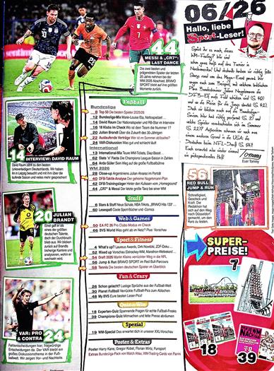 BRAVO Sport Inhaltsverzeichnis