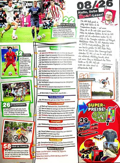 BRAVO Sport Inhaltsverzeichnis