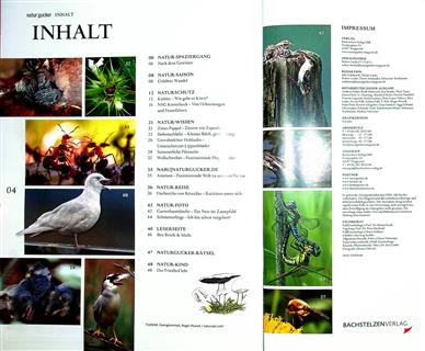 Naturgucker Inhaltsverzeichnis
