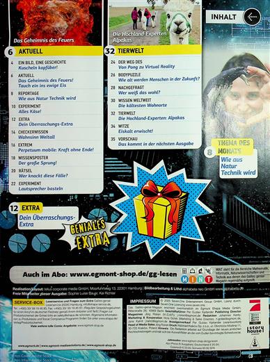 Galileo GENIAL Inhaltsverzeichnis