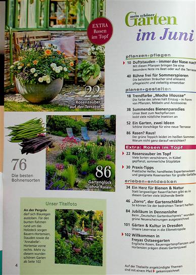 Mein schöner Garten Inhaltsverzeichnis