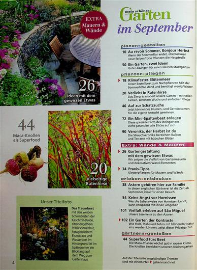 Mein schöner Garten Inhaltsverzeichnis