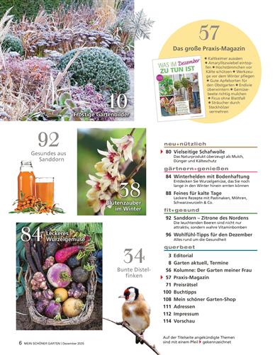 Mein schöner Garten Inhaltsverzeichnis