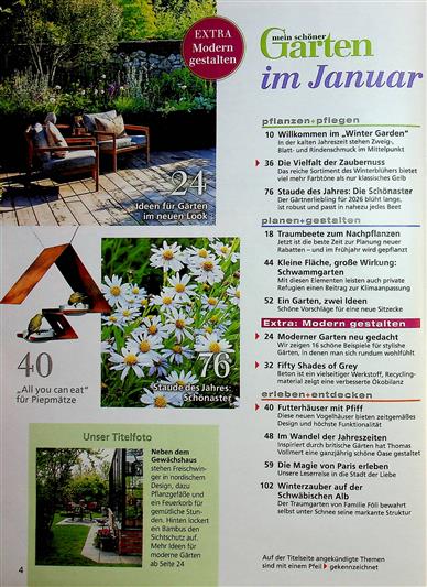 Mein schöner Garten Inhaltsverzeichnis
