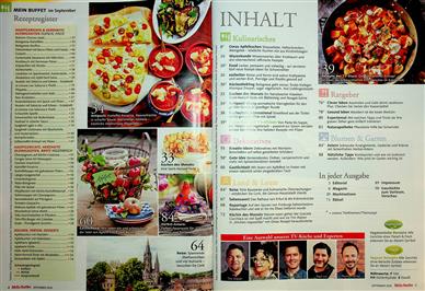 Mein Buffet Inhaltsverzeichnis