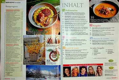 Mein Buffet Inhaltsverzeichnis