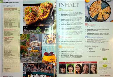 Mein Buffet Inhaltsverzeichnis