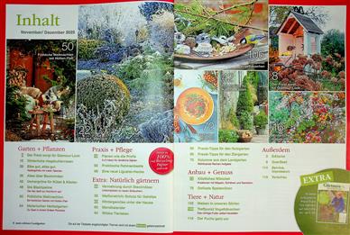 Mein Schöner Landgarten Inhaltsverzeichnis