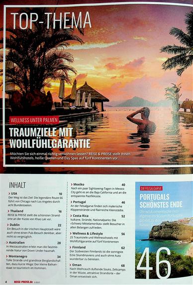 Reise und Preise Inhaltsverzeichnis