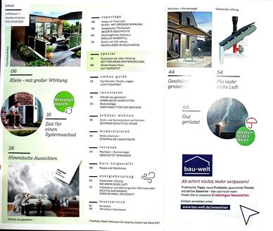 Umbauen & Modernisieren Inhaltsverzeichnis