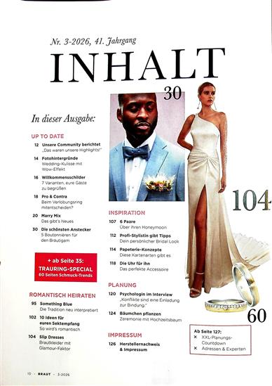 Braut & Bräutigam Inhaltsverzeichnis