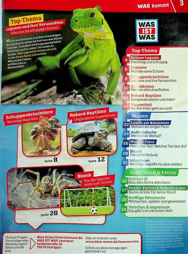 Was ist was Inhaltsverzeichnis