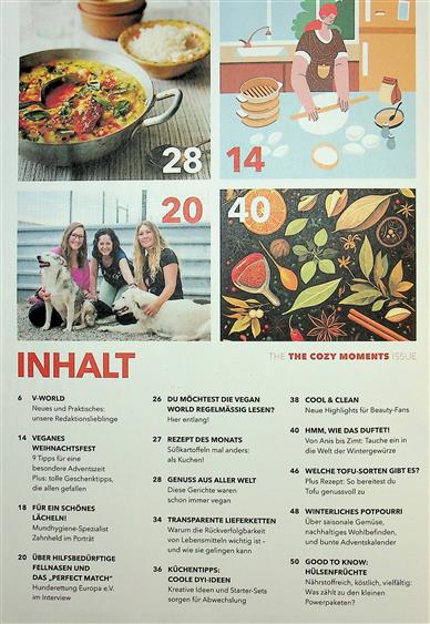 Vegan World Inhaltsverzeichnis