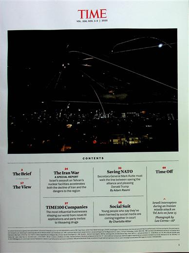 Time Magazine Inhaltsverzeichnis