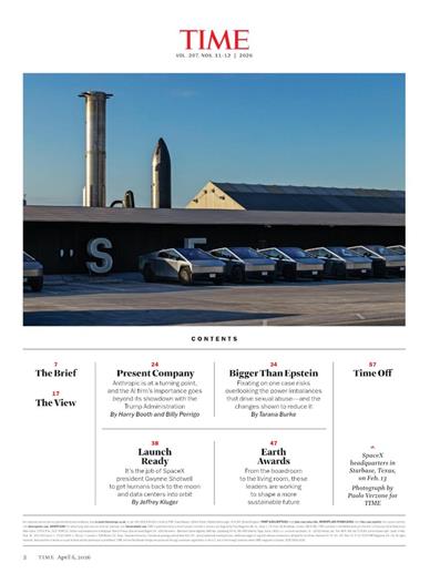 Time Magazine Inhaltsverzeichnis