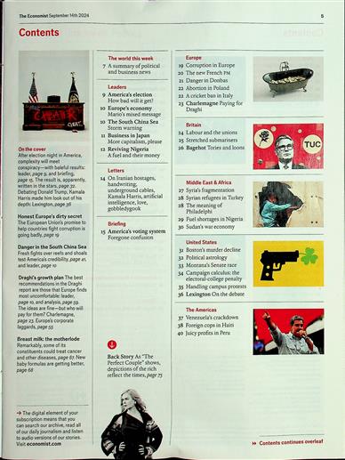 The Economist Inhaltsverzeichnis