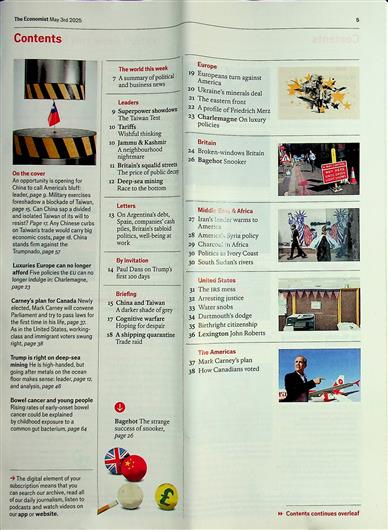 Economist Inhaltsverzeichnis