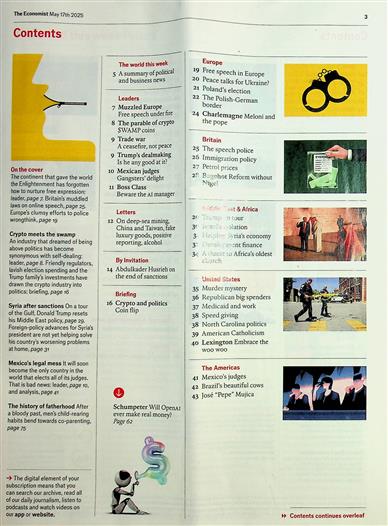 Economist Inhaltsverzeichnis