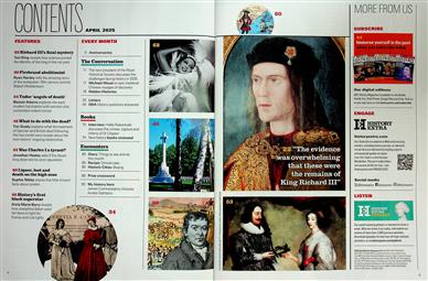 BBC History Magazine Inhaltsverzeichnis