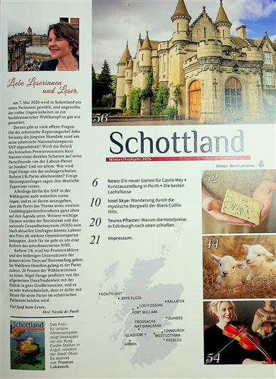 Schottland Magazin Inhaltsverzeichnis