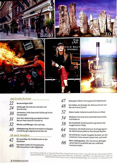 Schottland Magazin Inhaltsverzeichnis
