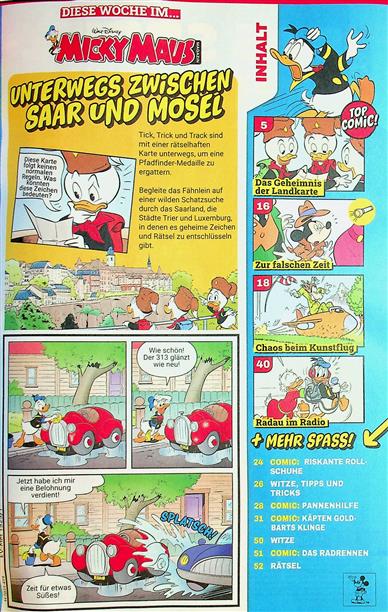 Micky Maus Inhaltsverzeichnis
