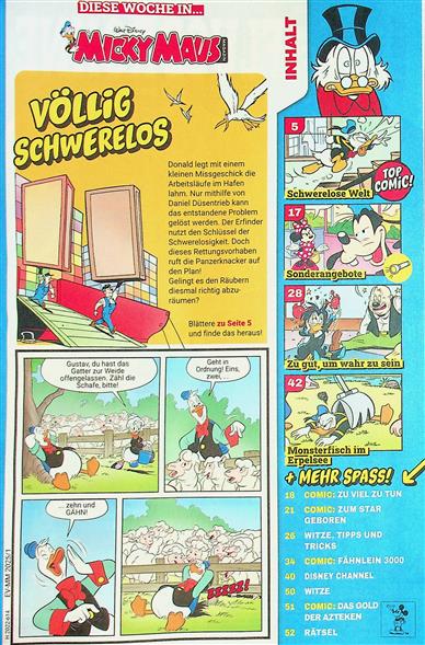 Micky Maus Inhaltsverzeichnis
