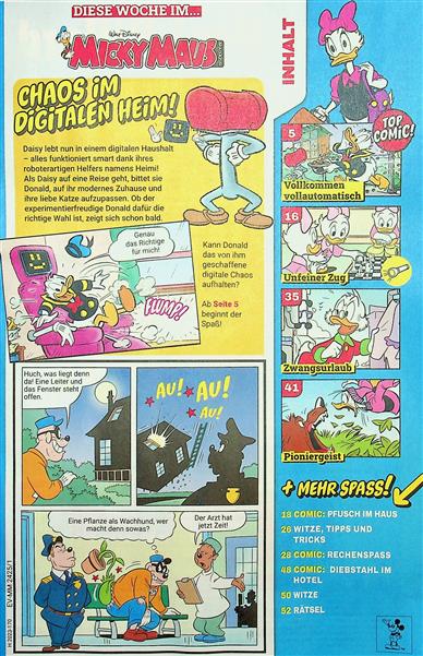 Micky Maus Inhaltsverzeichnis