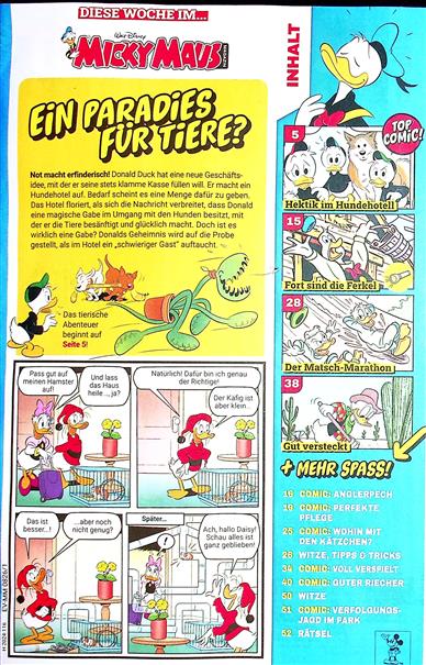 Micky Maus Inhaltsverzeichnis